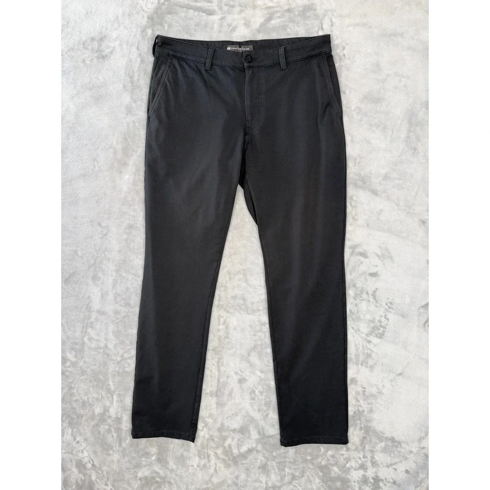 Travis Mathew Stretchknit Pant Men 34 Black Chino Midweight Workwear Weekends